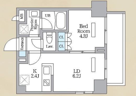 ロイジェント西新井　106号室　間取り