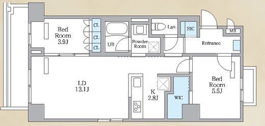 ロイジェント西新井　207号室　間取り