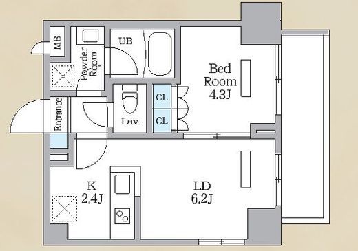 ロイジェント西新井　308号室　間取り