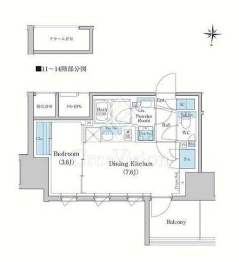 スタイリオ蒲田WEST　906号室　間取り