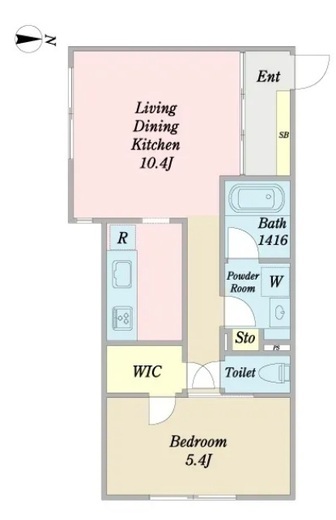 FABRIC東中野Residence　4F1号室　間取り