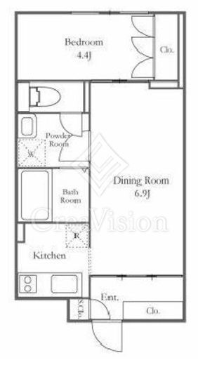 FABRIC東中野Residence　3F1号室　間取り