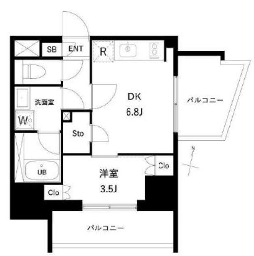 プレディアコート西日暮里　505号室　間取り
