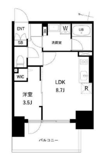 プレディアコート西日暮里　604号室　間取り