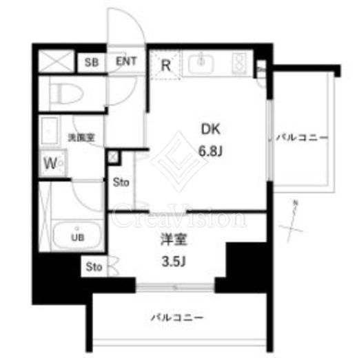 プレディアコート西日暮里　705号室　間取り