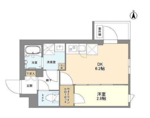 ウェルスクエア新高円寺　101号室　間取り