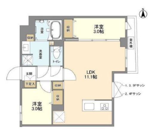 ウェルスクエア新高円寺　102号室　間取り