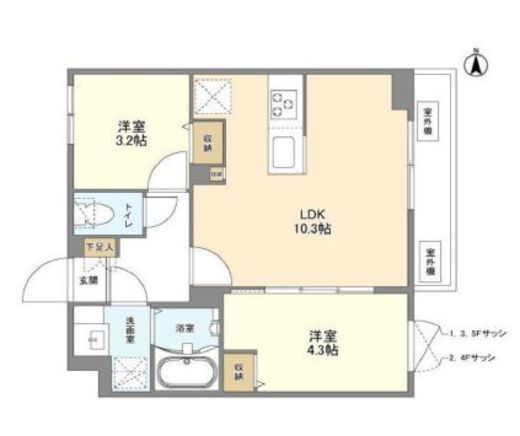 ウェルスクエア新高円寺　403号室　間取り