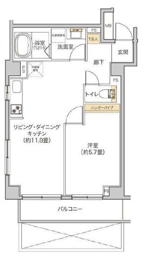 タイズ住吉　302号室　間取り