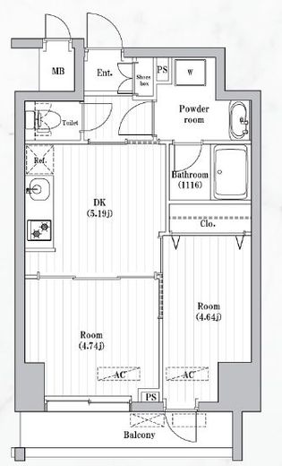 CREATIF押上　1101号室　間取り