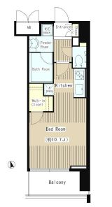 パインコート恵比寿　206号室　間取り