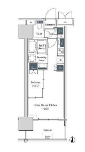 ブルックサイドレジデンス木場　201号室　間取り