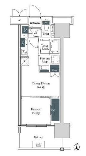 ブルックサイドレジデンス木場　202号室　間取り