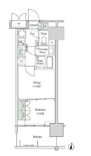ブルックサイドレジデンス木場　210号室　間取り