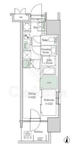 ブルックサイドレジデンス木場　222号室　間取り