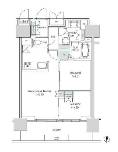 ブルックサイドレジデンス木場　224号室　間取り