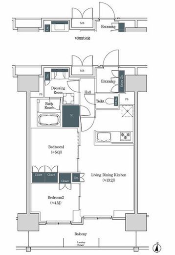 ブルックサイドレジデンス木場　1405号室　間取り