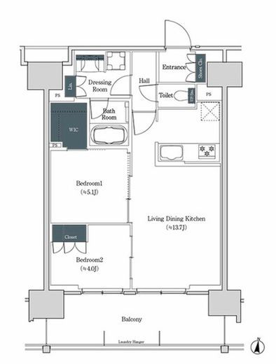 ブルックサイドレジデンス木場　1408号室　間取り