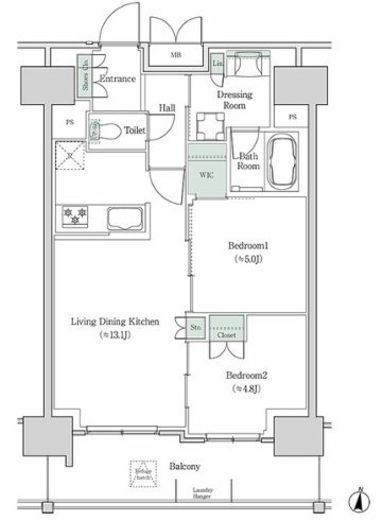 ブルックサイドレジデンス木場　1409号室　間取り