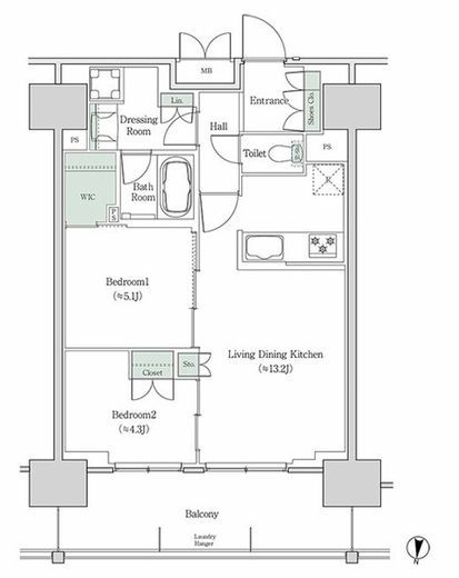 ブルックサイドレジデンス木場　1414号室　間取り