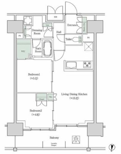 ブルックサイドレジデンス木場　1415号室　間取り