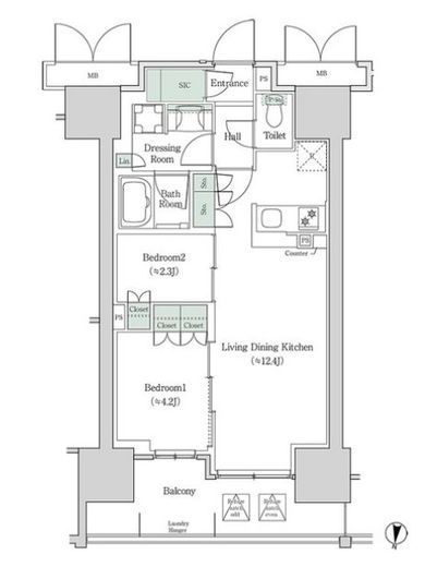 ブルックサイドレジデンス木場　1417号室　間取り