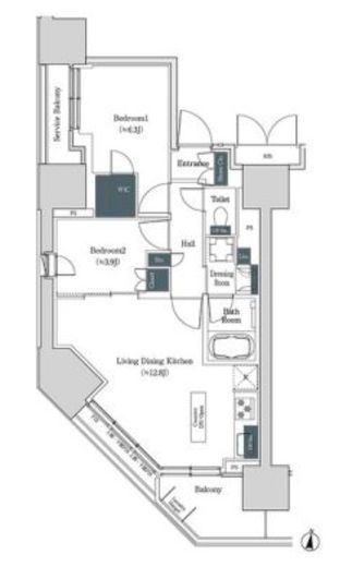 ブルックサイドレジデンス木場　301号室　間取り