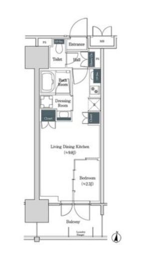 ブルックサイドレジデンス木場　310号室　間取り