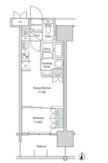 ブルックサイドレジデンス木場　311号室　間取り