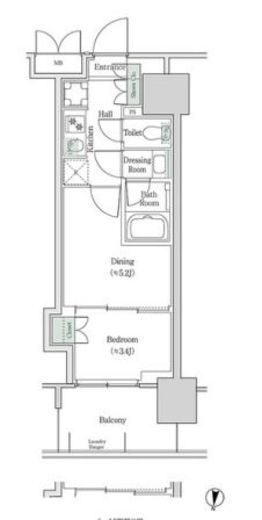 ブルックサイドレジデンス木場　333号室　間取り