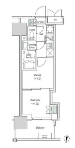 ブルックサイドレジデンス木場　336号室　間取り