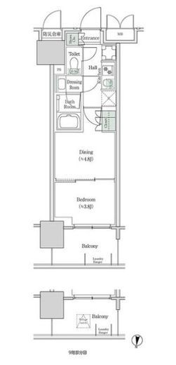 ブルックサイドレジデンス木場　824号室　間取り