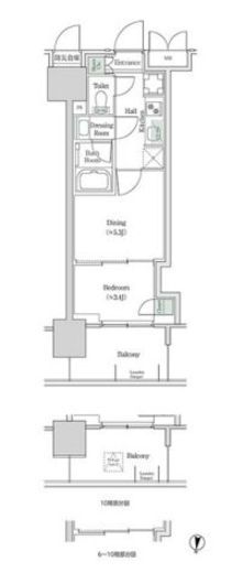 ブルックサイドレジデンス木場　826号室　間取り