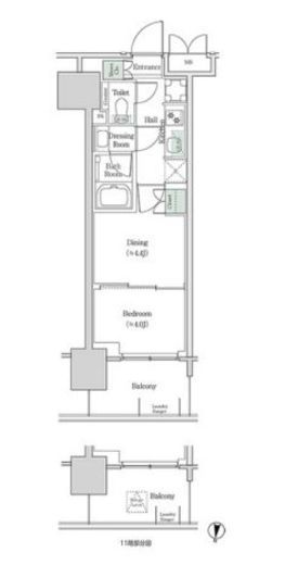 ブルックサイドレジデンス木場　828号室　間取り