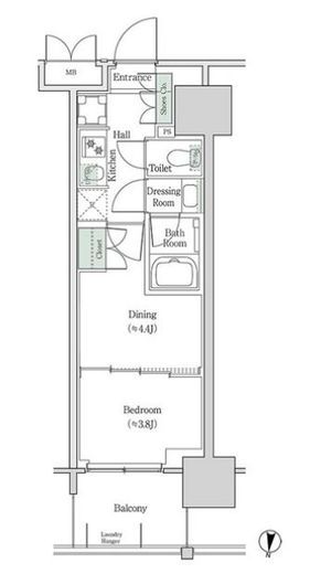 ブルックサイドレジデンス木場　829号室　間取り