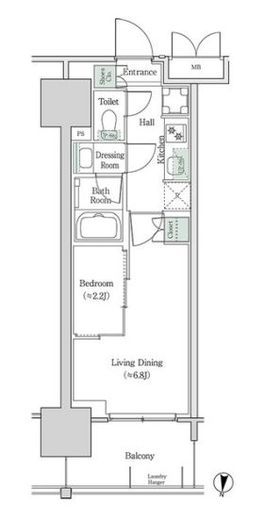 ブルックサイドレジデンス木場　835号室　間取り
