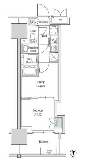 ブルックサイドレジデンス木場　837号室　間取り