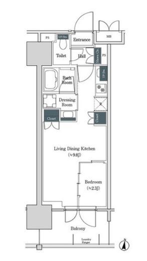 ブルックサイドレジデンス木場　910号室　間取り
