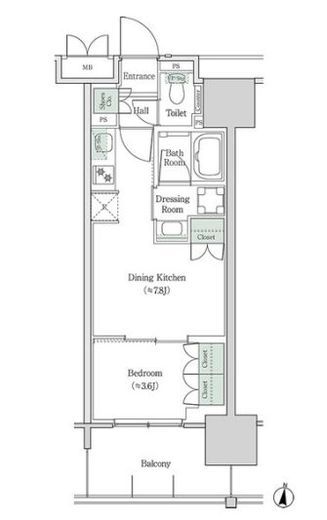 ブルックサイドレジデンス木場　911号室　間取り