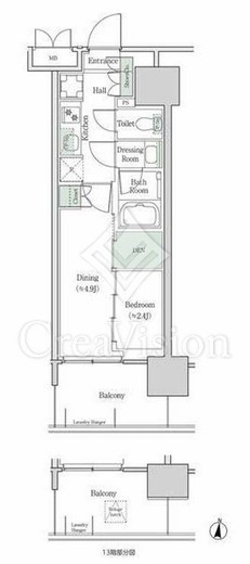 ブルックサイドレジデンス木場　917号室　間取り