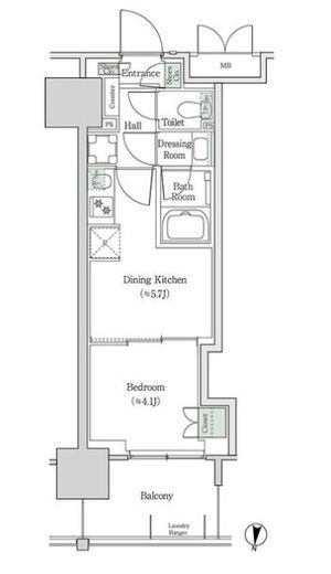 ブルックサイドレジデンス木場　932号室　間取り