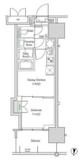 ブルックサイドレジデンス木場　933号室　間取り
