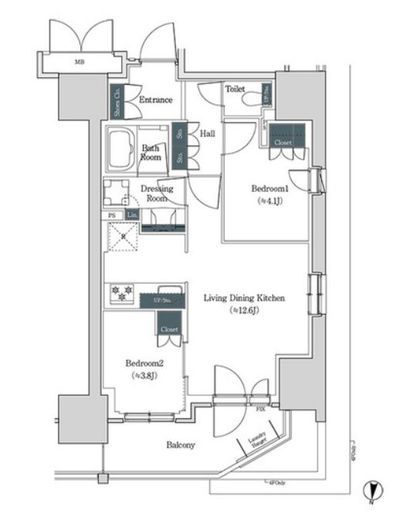 ブルックサイドレジデンス木場　941号室　間取り