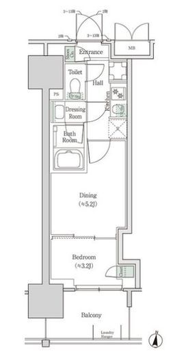 ブルックサイドレジデンス木場　408号室　間取り