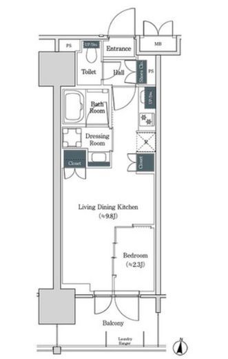 ブルックサイドレジデンス木場　410号室　間取り