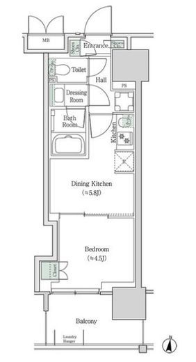 ブルックサイドレジデンス木場　415号室　間取り