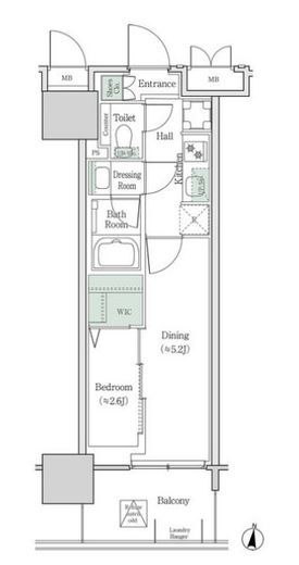 ブルックサイドレジデンス木場　424号室　間取り