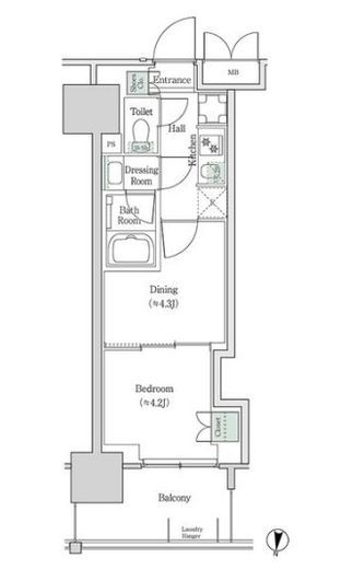 ブルックサイドレジデンス木場　436号室　間取り