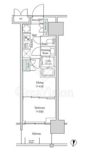 ブルックサイドレジデンス木場　1027号室　間取り