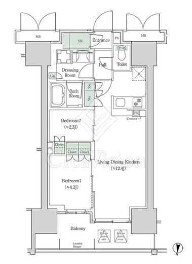 ブルックサイドレジデンス木場　1038号室　間取り
